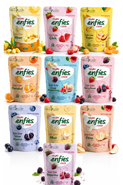 Yayla Enfies Freeze Dried Dondurularak Kurutulmuş Çıtır Meyve-10 Çeşit Mix