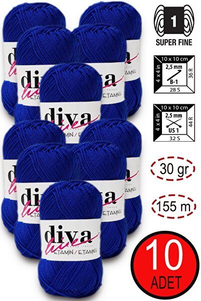Diva İplik Diva Etamin 19 Saks Blue (Pack of 10)