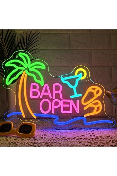ineonlife Indicator neon LED pentru bar, ineonlife, Cocktail Palm Tree, Alime...