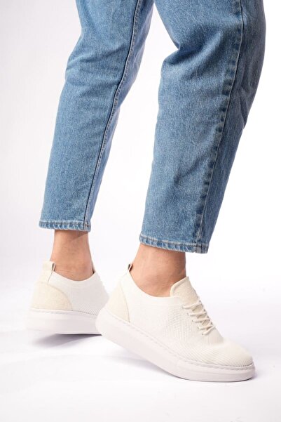 Generic Brand Kb-M101 Kuback White Knitwear Casual Men's Shoes