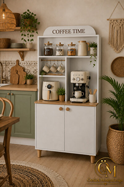 Öztürk Mobilya Design Coffeelina Çok Amaçlı Kahve Köşesi & Modern Mutfak Dolabı