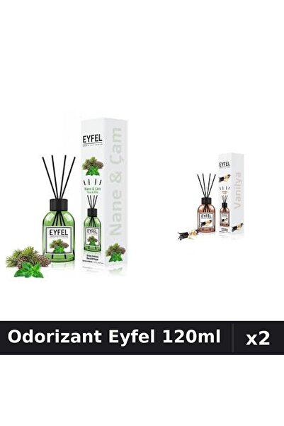 Eyfel Set 2 Odorizante Camera cu Betisoare - Pin Si Menta, Vanilie 120ml