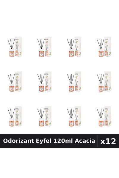 Eyfel Set 12 Odorizante Camera cu Betisoare Aroma Acacia 120ml