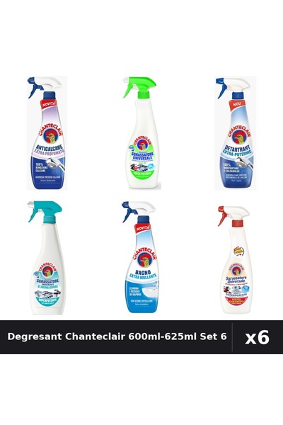 Chanteclair Set 6 Degresant Universal 600ml-625ml - 6 Arome, Anticalcar, Deta...