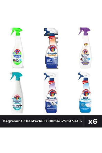 Chanteclair Set 6 Degresant Universal 600ml-625ml - Lămaie, Mosc, Anti-Miros,...