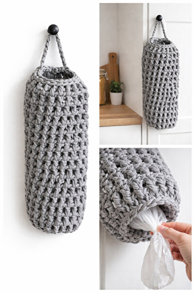 ÖRGÜM El Örgüsü Poşetlik Mutfak Düzenleyici 35x19 cm