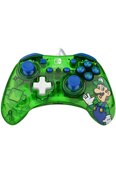 Pdp Rock Candy Ενσύρματο Χειριστήριο για Switch Luigi Πράσινο Λάιμ/Μπλε