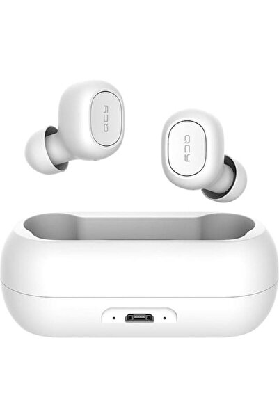 QCY T1c Ενδοωτικά Ακουστικά Bluetooth Handsfree με Θήκη Φόρτισης Λευκά
