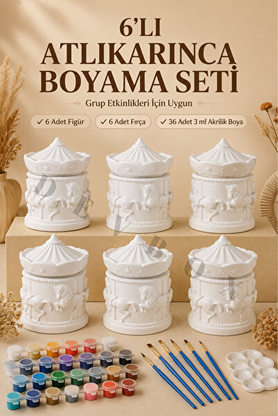 devhome 6'lı Atlıkarınca Boyama Etkinlik Seti | Çocuk Aktivite ve Hobi Seti |...