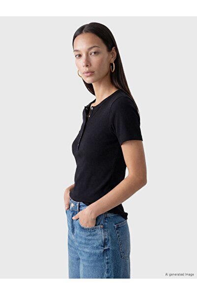 LC Waikiki تي شيرت LCW EVERYDAY برقبة دائرية للنساء
