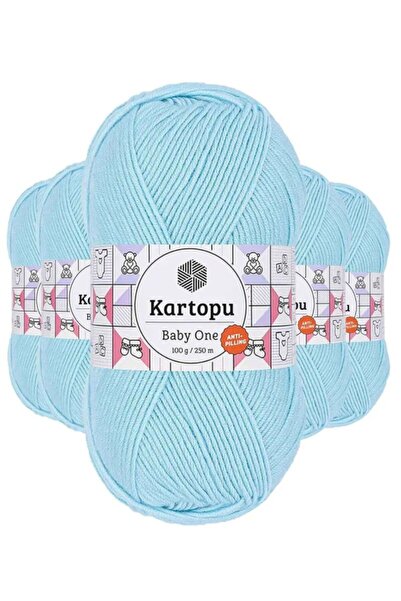 atastore2017 5 Pieces Baby One Non-Pilling Hand Knitting Yarn Wool Sky Blue K...