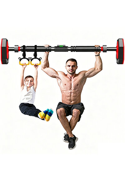 EHOME Adjustable Versatile Door Hanging Pull-Up Bar with Hanging Ring and Com...