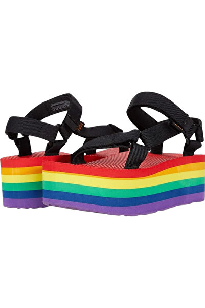 TEVA Universal Stripe Platform Sandals Multicolor/Black