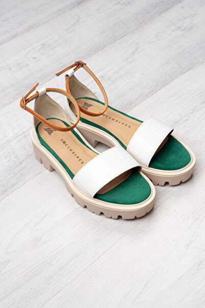 exclusives.ro Friday Sandals - Croco White - Size 37