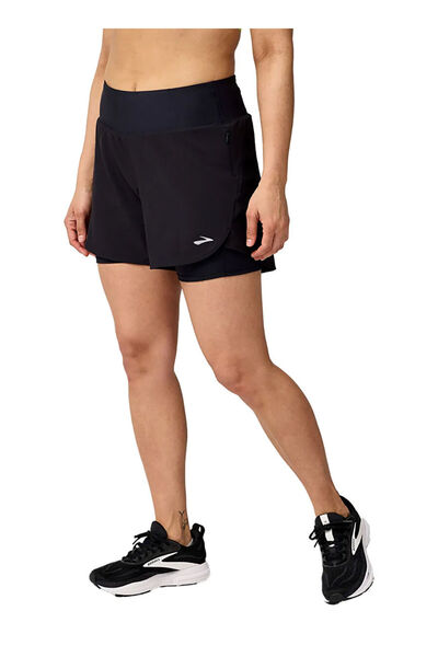 Brooks 221706001 Chaser 5 2-in-1 Short 2. Siyah Kadın Şort