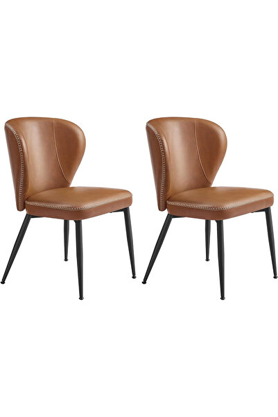VASAGLE Set de 2 scaune de dining tapițate EKHO, scaune de bucătărie, 55x52x8...