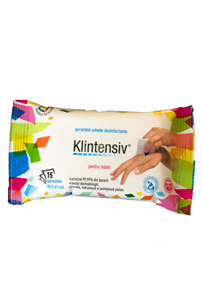 KLINTENSIV Șervețele umede dezinfectante 15 bucăți