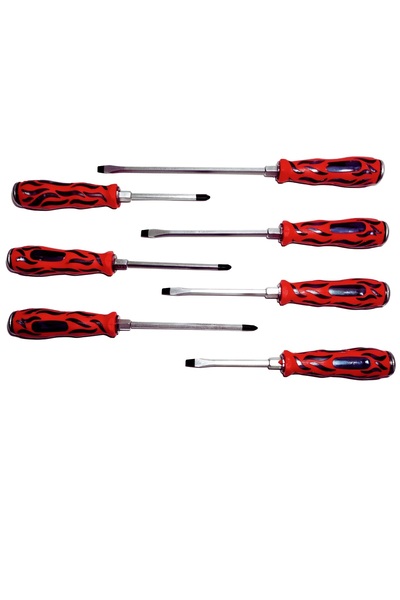 GIDA-CRIS Top Bottom Set of 7 chrome-vanadium mechanical screwdrivers, with m...