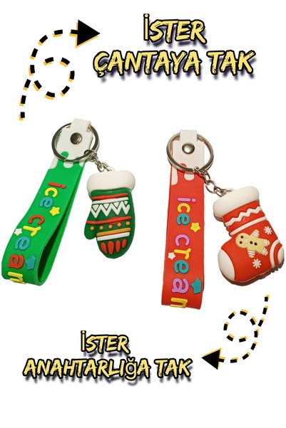 Pix Art On Christmas Themed Keychain 2 Pieces Will Be Sent