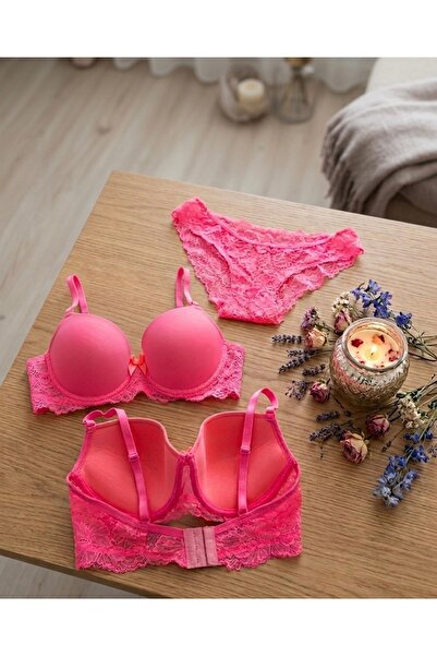Minsa Victoria Secret Alt Üst Fosforlu Pembe C Kalıp