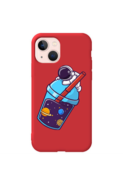 Other Apple iPhone 13 Longing in space Red Colored Silicone TPU Θήκη