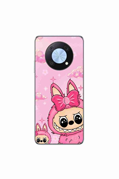 OEM Husa compatibila cu Huawei Nova Y90 Silicon Gel Tpu Model Labubu Pink Fan...
