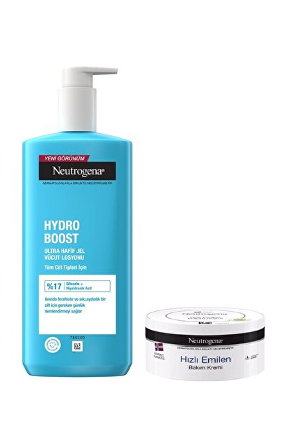 Neutrogena Boost Ultra Hafif Jel Vücut Losyonu 400 ml & Hızlı Emilen El ve Vü...