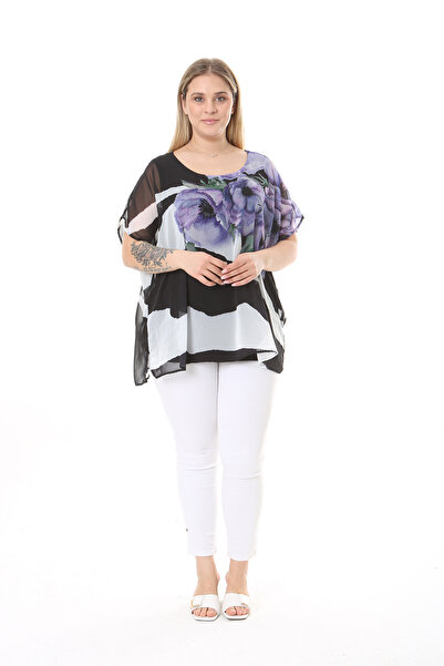 XL Modam Women's Outerwear Chiffon Inside Viscose Tunic with Tank Top in Larg...
