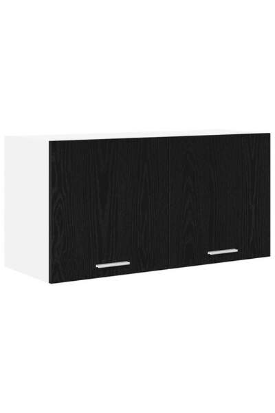 vidaxl Wall cabinet Black Oak 80 x 31 x 40 cm Composite wood