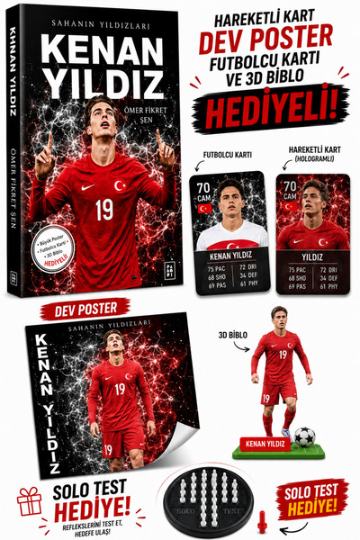 Parodi Yayınları Sahanın Yıldızları Kenan Yıldız Kitabı Poster + Solo Test He...