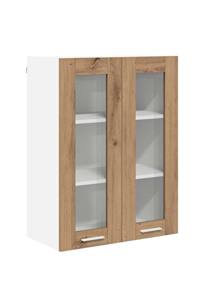 vidaxl Dulap suspendat cu ușă Riga Stejar Artizanal 60 x 31 x 80 cm