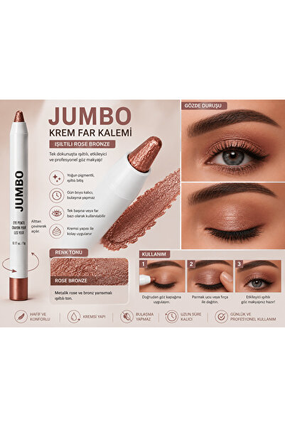 Seckinnn Krem Far Kalemi – Işıltılı Rose Bronze Göz Farı Stick