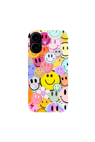 Other Apple Iphone 16 plus Smiley Stickers Transparent Silicone TPU Θήκη
