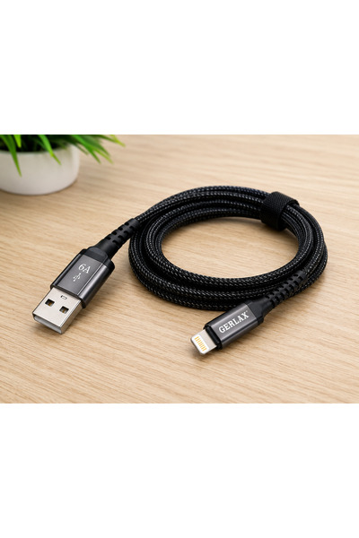 GERLAX Cablu Date și Încărcare Rapidă L14L, USB-A la Lightning, 6A, 1m, Nylon...