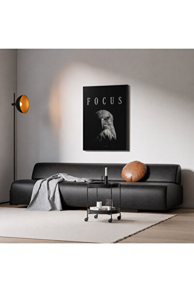 Ghaith Store لوحة جدارية " FOCUS " الفاخرة – تصميم النسر الأسود لديكور مودرن ...
