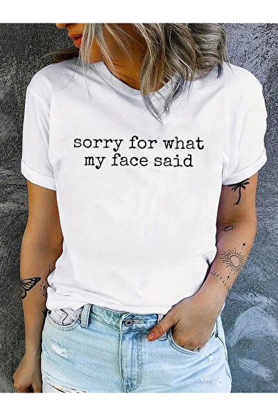 mercoledi Tricou pentru femei cu imprimeu mixt, cu gât rotund, croială normală