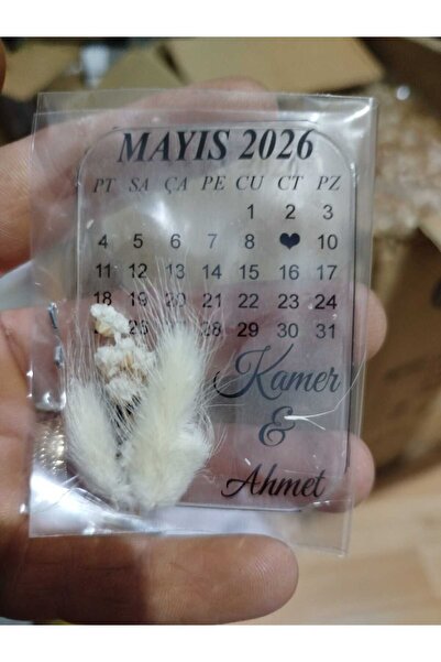 BASKILI HEDİYE TOZUM 30 Adet Söz Nişan Nikah Düğün Magneti