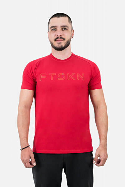 Fitskin Ανδρικό Βαμβακερό T-Shirt FTSKN Κόκκινο
