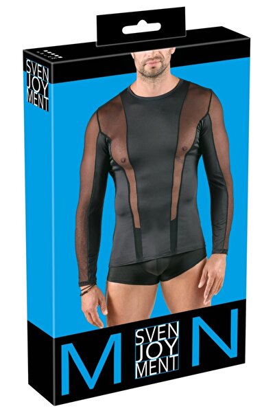 Svenjoyment Lenjerie intimă bărbați – Cămașă bărbați cu mânecă lungă XL Negru...