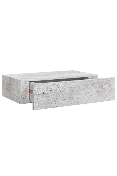vidaxl Dulap de perete cu sertare, gri beton, 40x23,5x10 cm, MDF