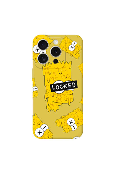 Other Apple Iphone 16 Pro Max Bart Simpson Yellow Colored Silicone TPU Θήκη