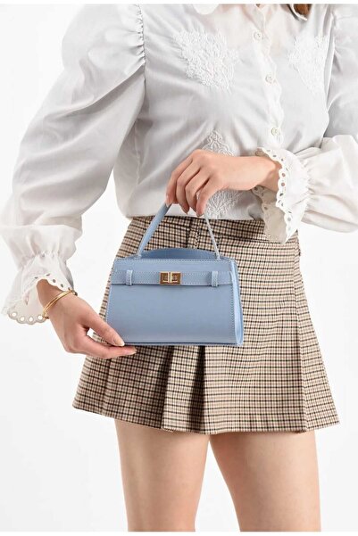 ÖZÜM ÇANTA Women's Long Strap Shoulder and Crossbody Bag Baby Blue