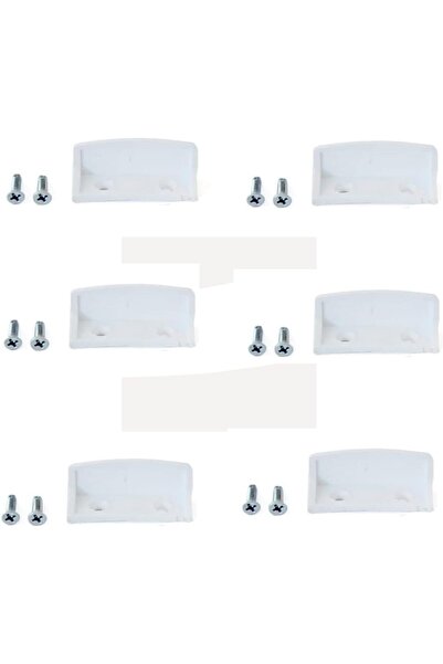 Yıldızan Madinka Fly Screen Handle, White 6 Pieces (12 Pieces with Smart Moun...
