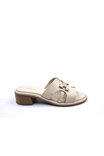 RACHELMILANO Genuine Leather Soft Leather Soft Sole Women's 4 cm Low Heel Bei...