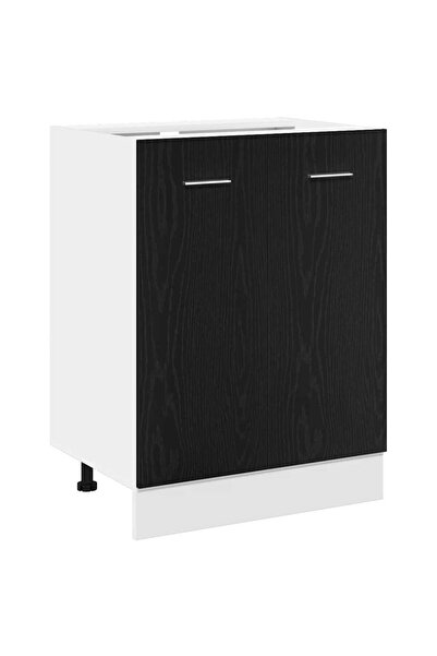vidaxl Dulap inferior, stejar negru, 60x46x81,5 cm, lemn prelucrat