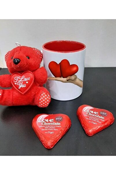 LADİJİTAL BASKI ÇÖZÜMLERİ Teddy Bear and Chocolate in a Cup with Special Prin...