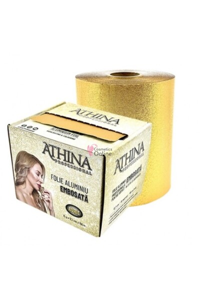 Athina Folie din aluminiu pentru suvite, embosata 12.7 cm x 100 m Athina, cul...