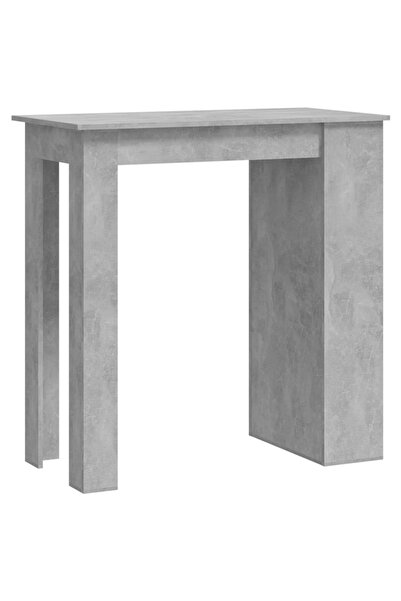 vidaxl Masă de bar cu raft de depozitare, gri beton, 102x50x103,5 cm