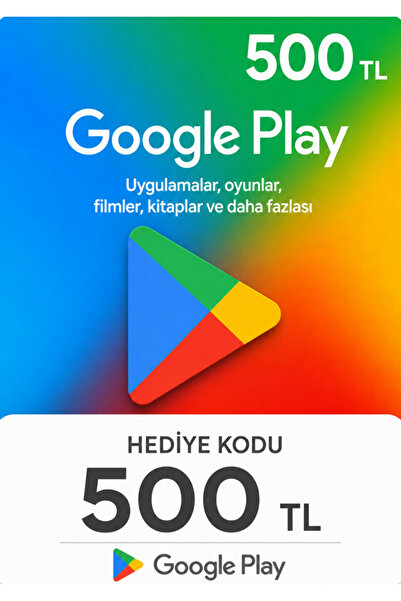 Google Play Hediye Kodu Google Play 500 TL Hediye Kodu