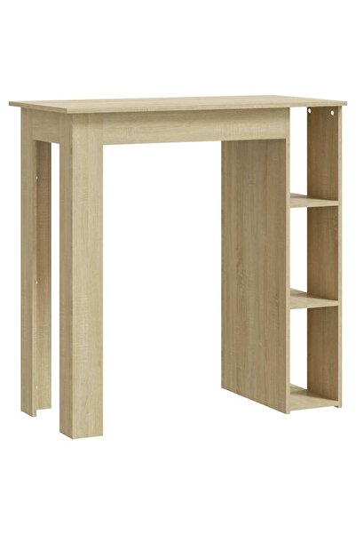 vidaxl Masă de bar cu raft, stejar Sonoma, 102x50x103,5 cm, PAL